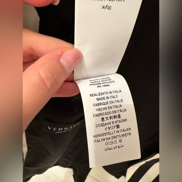 Brand new Versace men’s jacket black and white striped 54 size - Picture 10 of 10